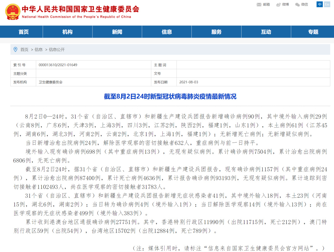 【31省份增本土确诊61例涉12省市/31省新增确诊16例 其中本土确诊2例】