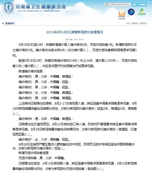 【31省区市新增本土确诊3例在云南/云南新增确诊病例3例是哪里的】-第1张图片