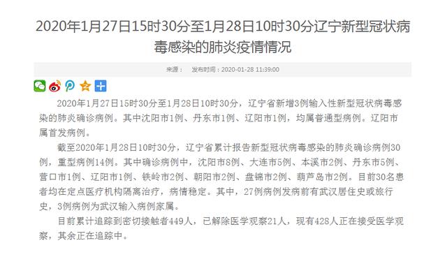 31省份新增确诊22例本土4例在辽宁.辽宁新增本土确诊病例行动轨迹-第1张图片